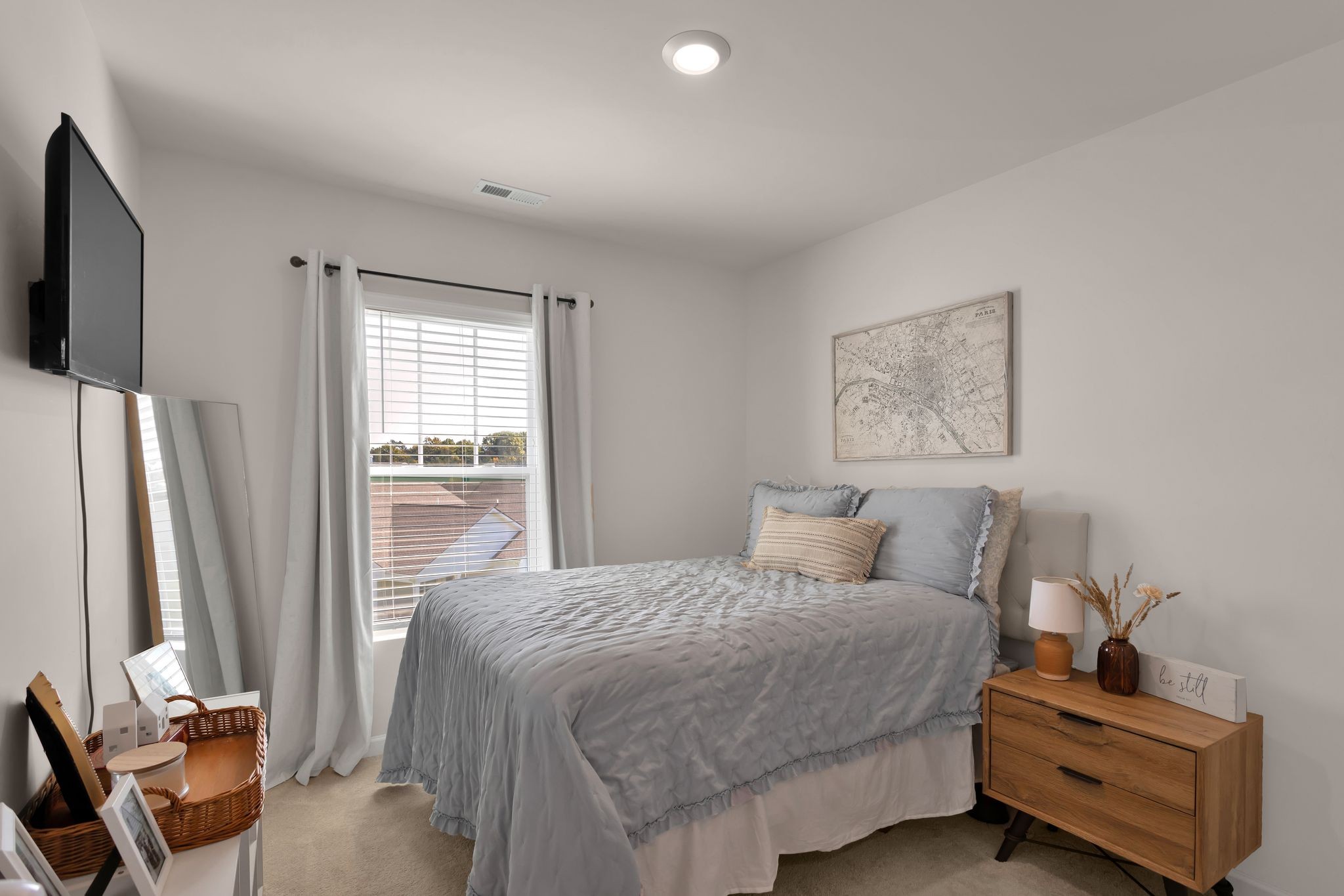 2533 Drumwright Way Columbia, TN 38401 - Photo 19 of 27 a bedroom with a bed and a flat screen tv