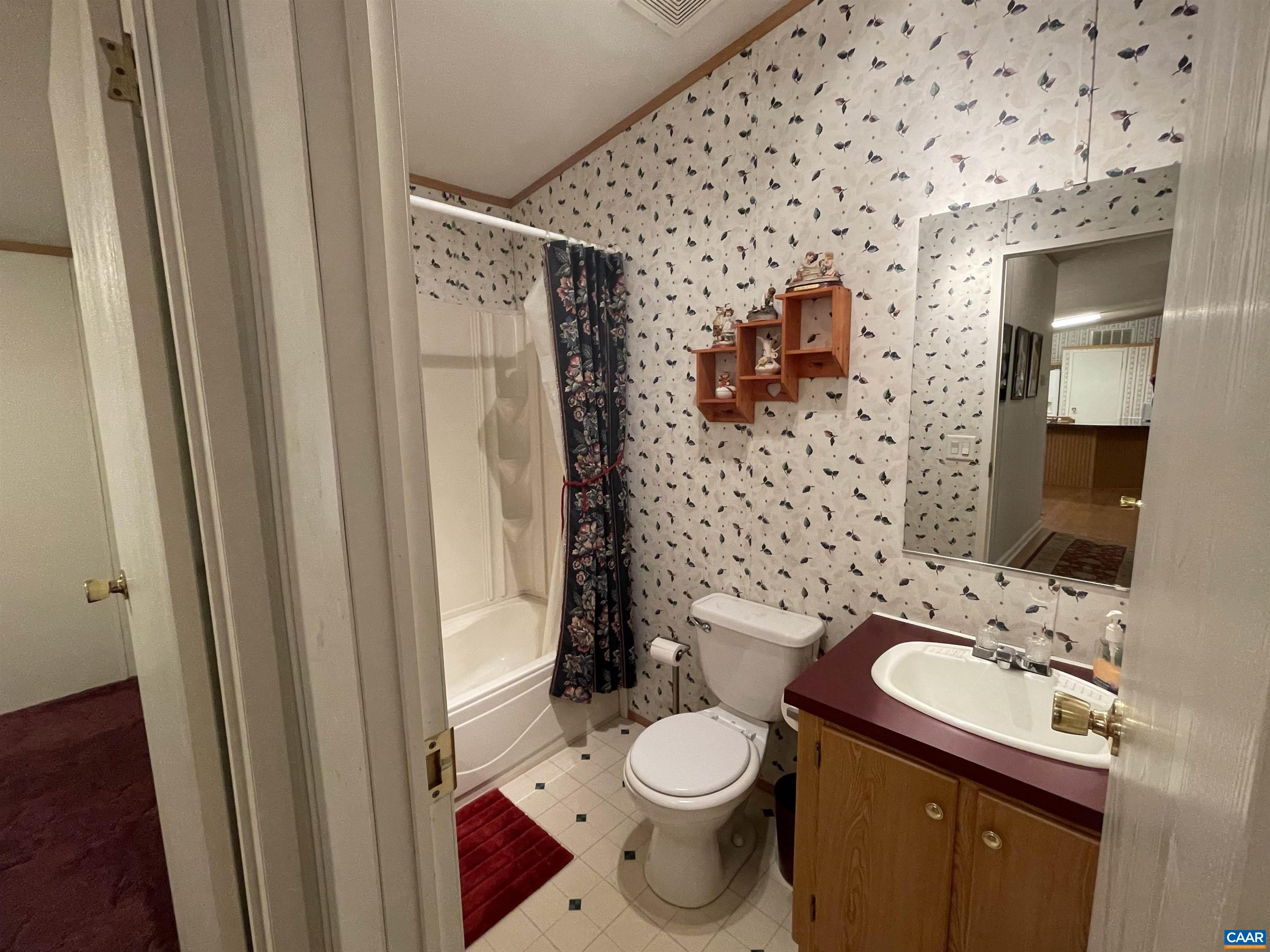 2925 Cloverdale Road Bremo Bluff, VA 23022 - Photo 18 of 23 a bathroom with a sink a toilet and shower curtain