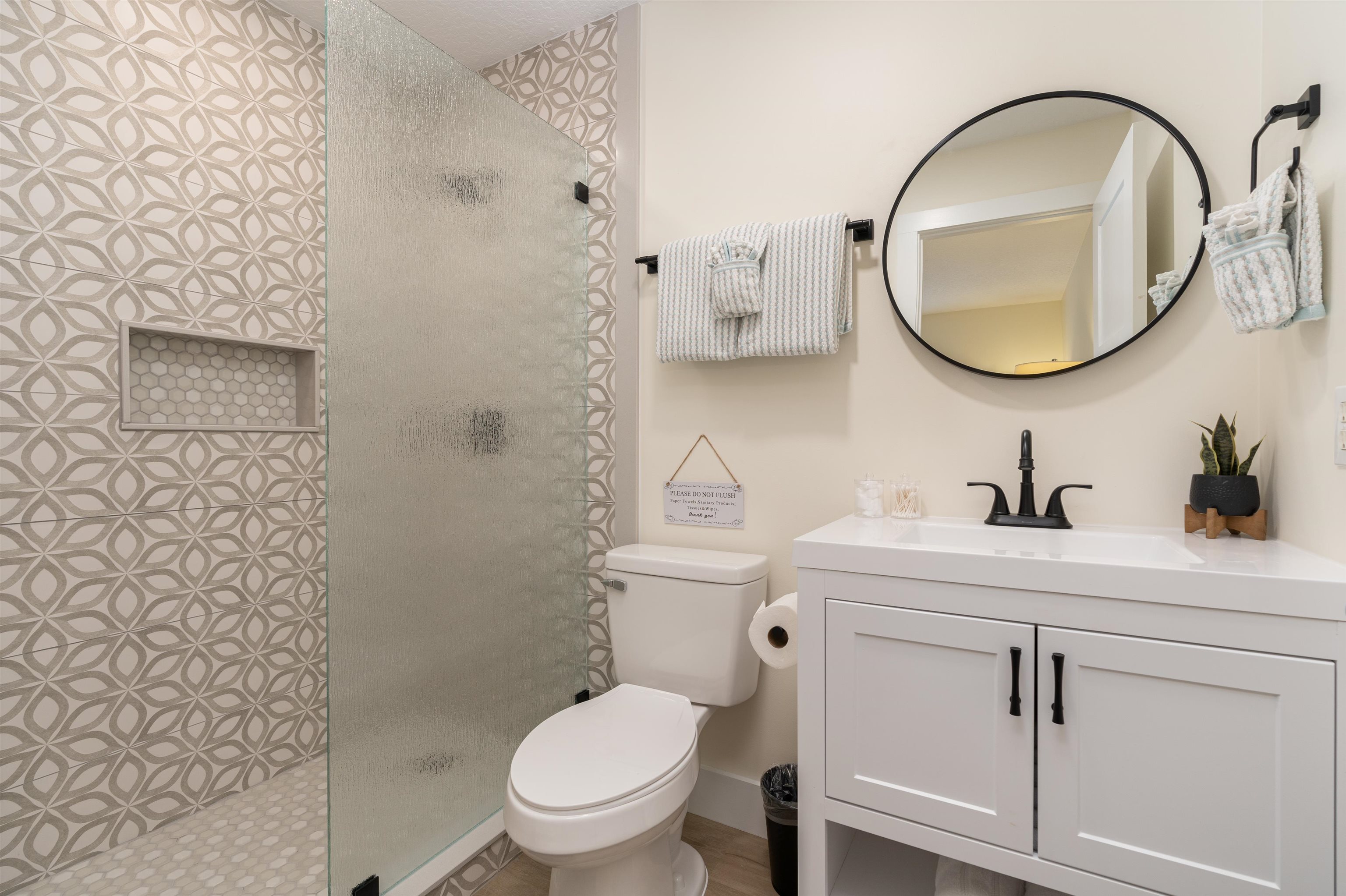 203 E Street St. Augustine, FL 32080 - Photo 21 of 68 Full bathroom featuring vanity and a walk in shower