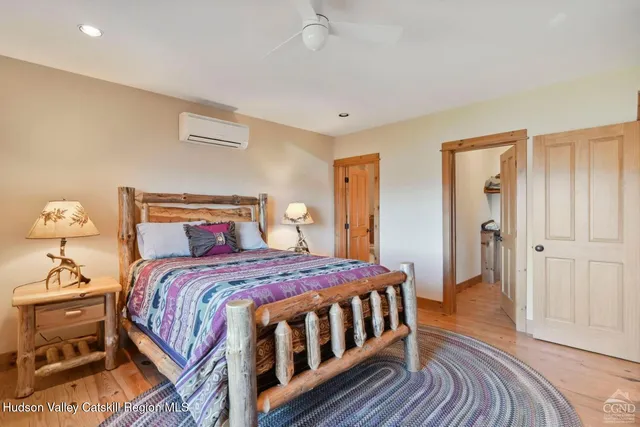 a view of a living room and wooden floor