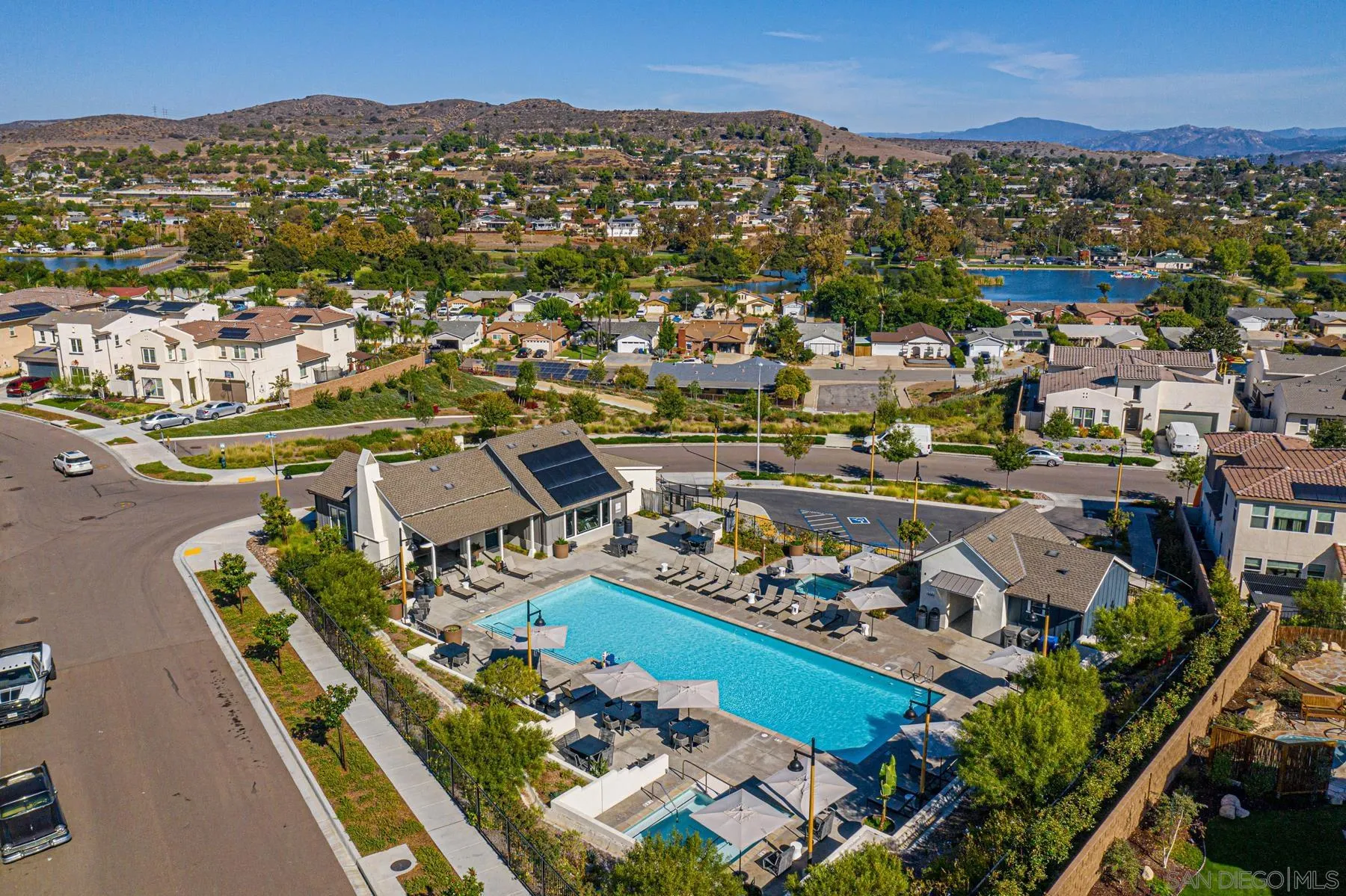 8855 Weston Road Santee, CA 92071 - Photo 36 of 36 an aerial view of a house with a ocean view