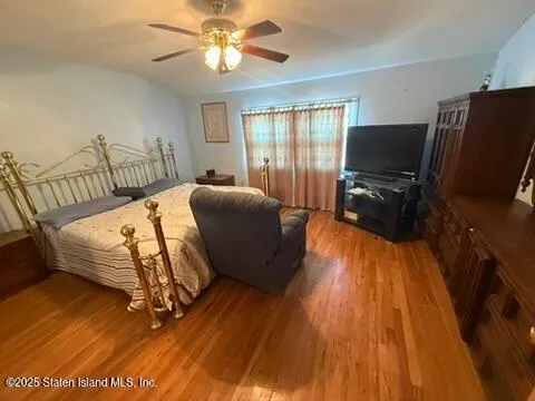 a bathroom with a walk in closet