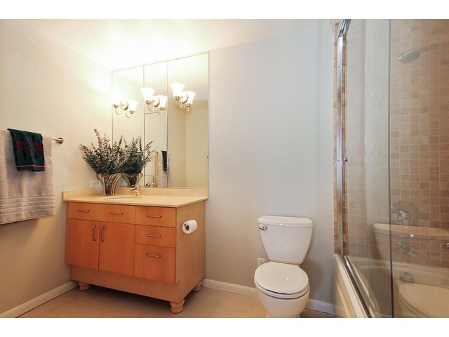 1900 South Federal Street, Unit B Chicago, IL 60616 - Photo 8 of 10 a bathroom with a toilet a sink and mirror