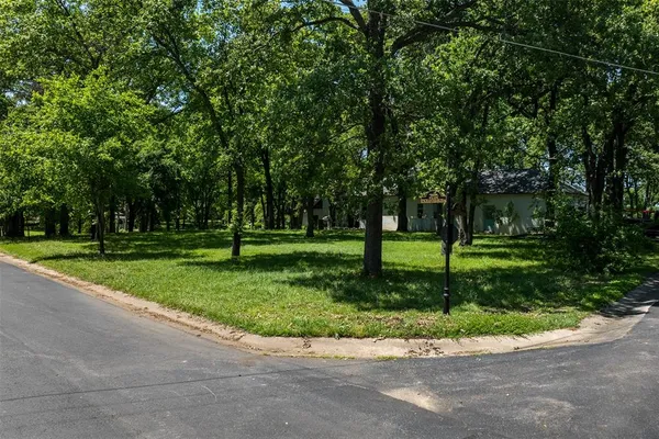 a view of a park with tree s