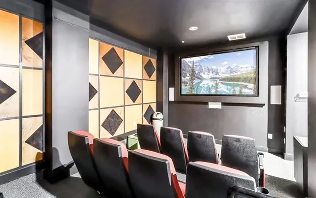 a view of a building from a porch