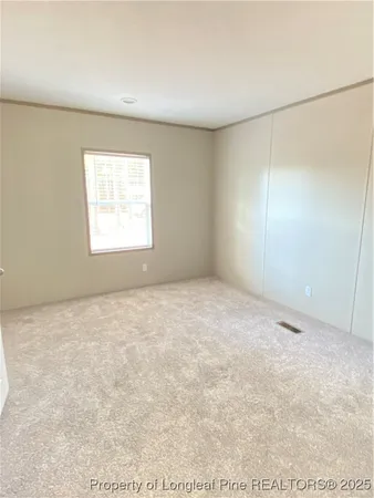 an empty room with a window