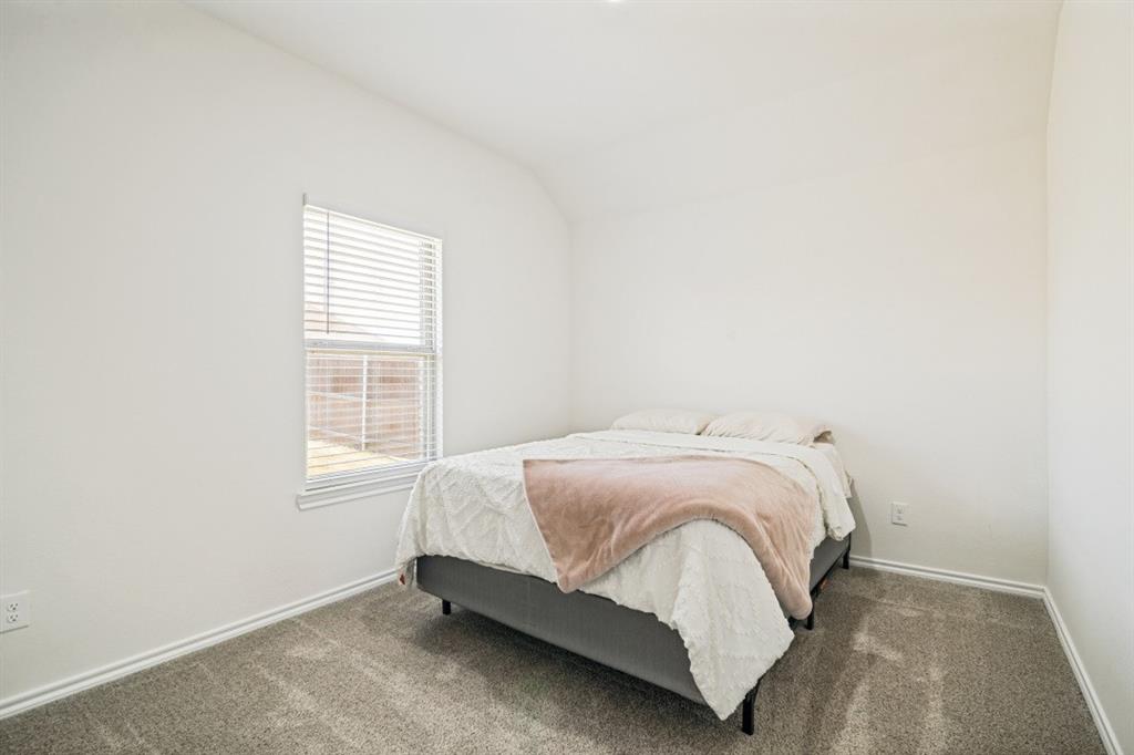 609 Nature Stroll Road Lavon, TX 75166 - Photo 10 of 13 Bright room featuring neutral-toned carpeting, white walls, and a single window with horizontal blinds