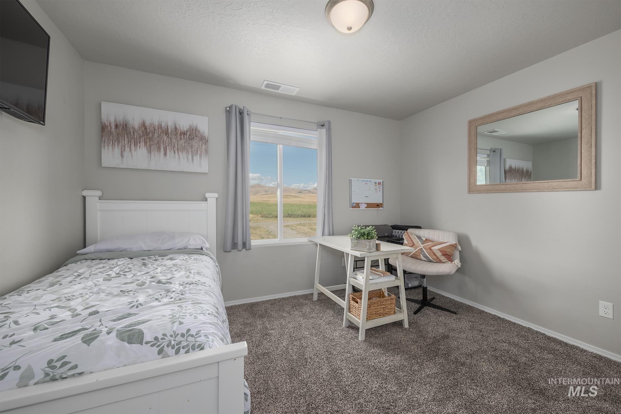 1049 Price Road Weiser, ID 83672 - Photo 29 of 47 Bedroom featuring neutral wall paint, a single window, and textured carpeting