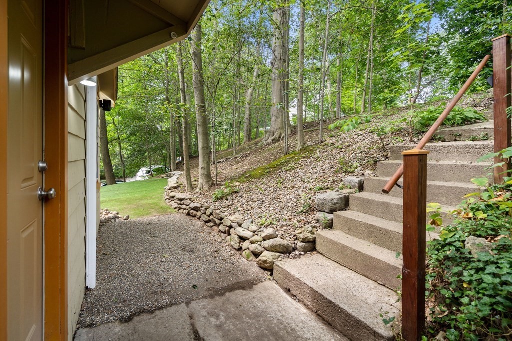 10 Beech Road Wayland, MA 01778 - Photo 27 of 42 a view of a garden with large trees