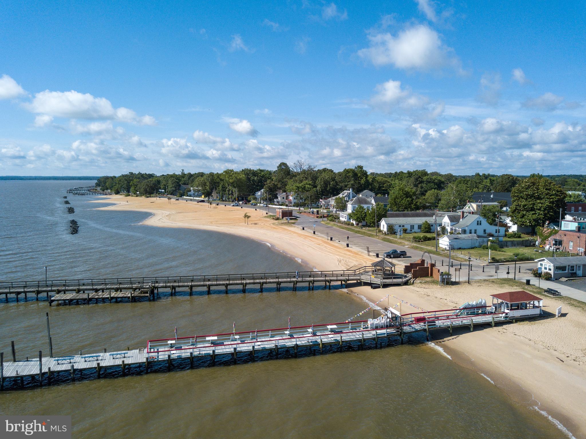 7 Locust Avenue Colonial Beach, VA 22443 - Photo 9 of 9 Aerial of Town Pier and Boardwalk