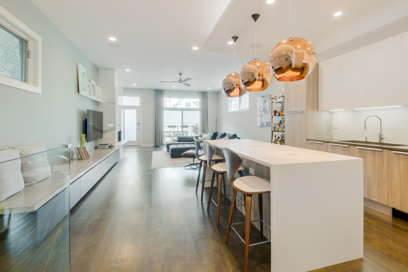 2030 West Rice Street, Unit 1 Chicago, IL 60622 - Photo 11 of 37 a kitchen with counter top space and stove