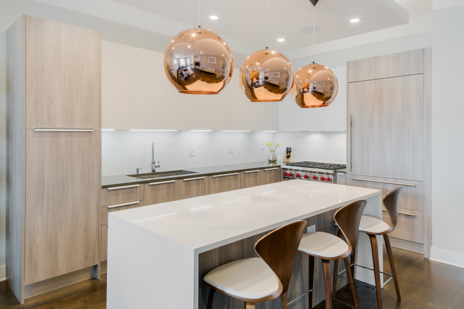 2030 West Rice Street, Unit 1 Chicago, IL 60622 - Photo 8 of 37 a kitchen with a table chairs and a a sink