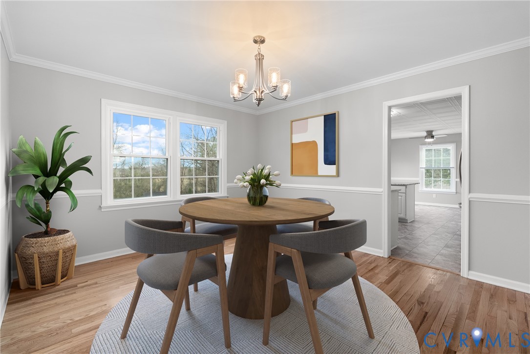 842 Hardtimes Road Farmville, VA 23901 - Photo 9 of 50 Dining area featuring light wood-style floors, cro