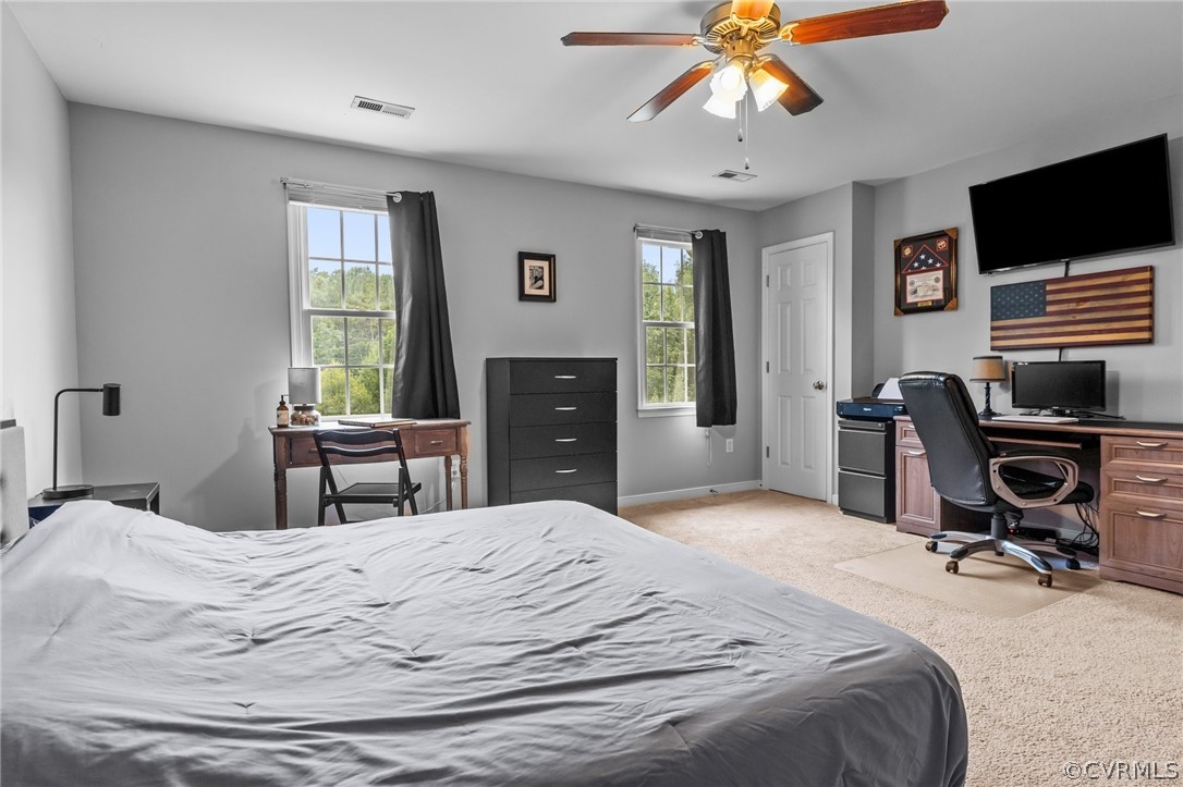 14419 Gatewood Road Dewitt, VA 23840 - Photo 19 of 36 a bedroom with a bed and a flat screen tv
