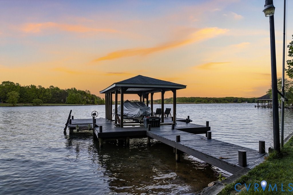 173 Covenant Way Bumpass, VA 23024 - Photo 53 of 63 Private boat dock featuring a covered slip, an ope