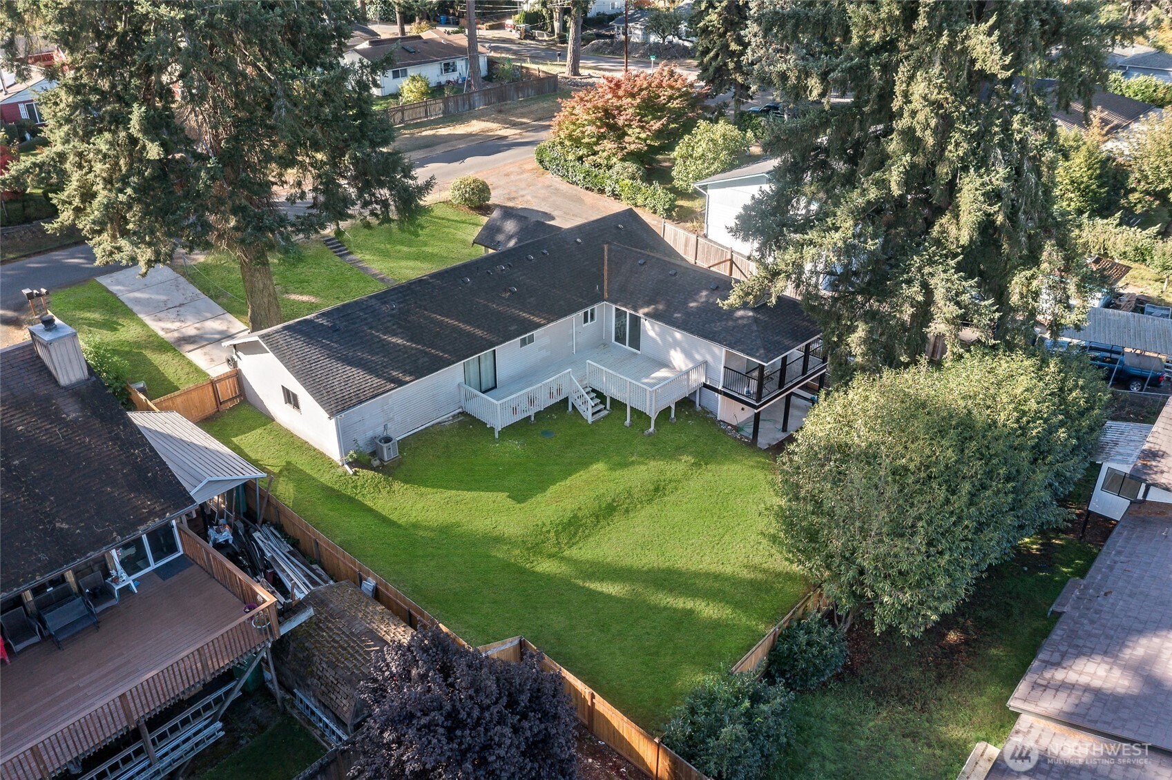 625 173rd Street South Spanaway, WA 98387 - Photo 33 of 35 an aerial view of a house with a garden