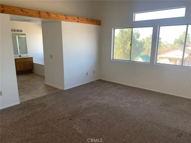 an empty room with a window