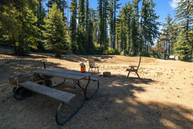 a view of outdoor space with seating