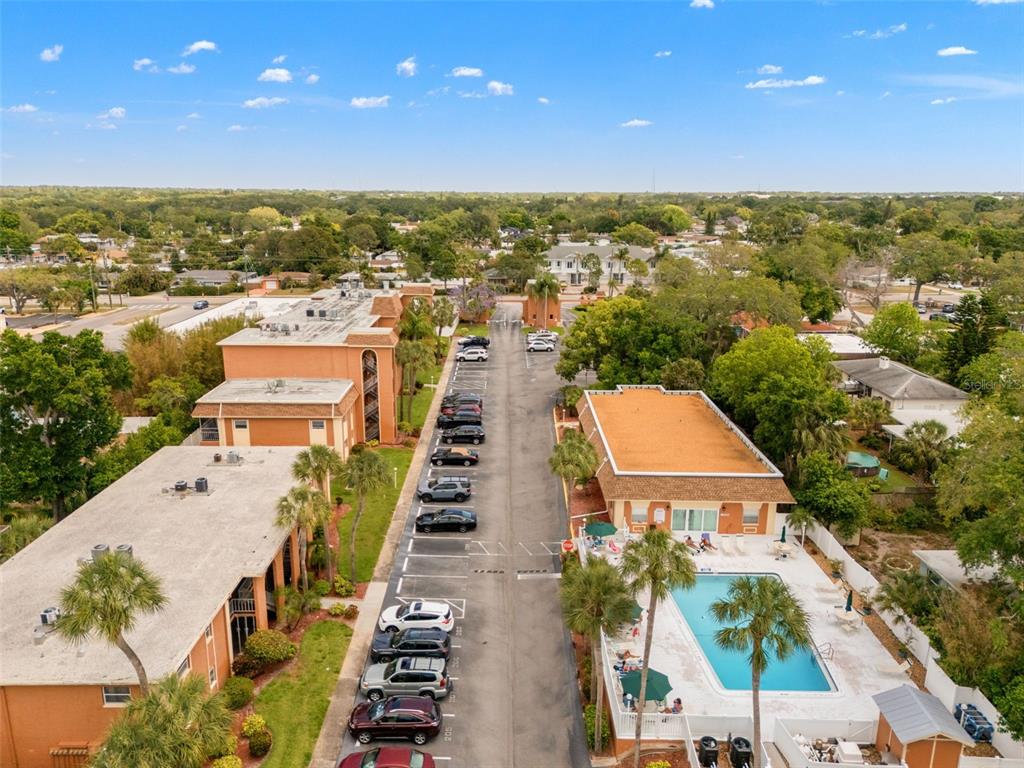 12760 Indian Rocks Road, Unit 107 Largo, FL 33774 - Photo 36 of 39 an aerial view of a house with a garden