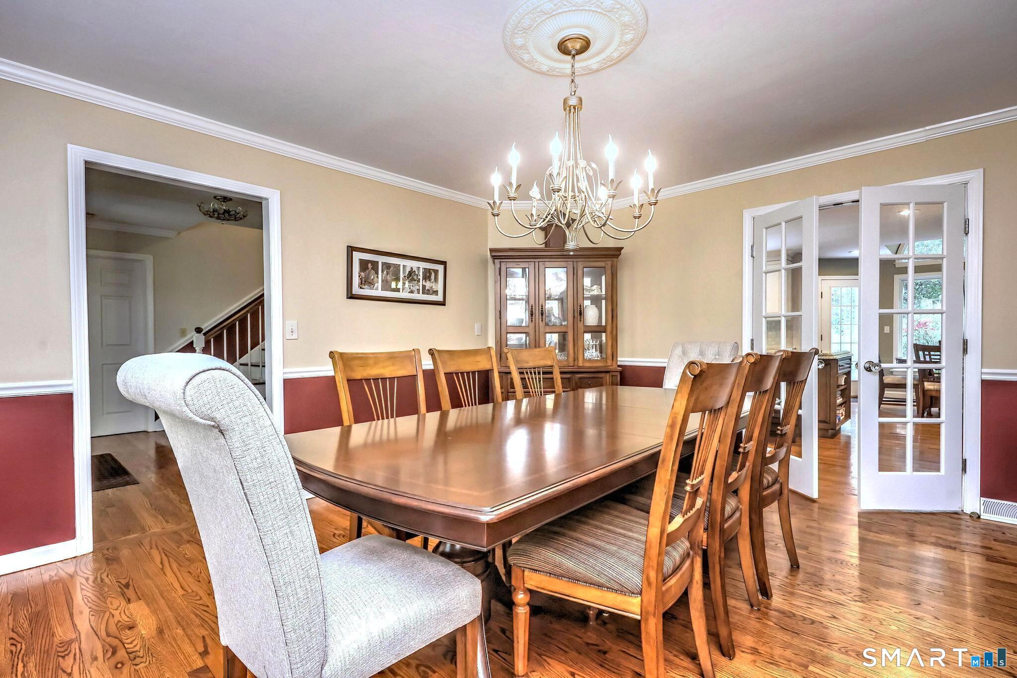 60 West Meadow Road Hamden, CT 06518 - Photo 5 of 35 To the right of the foyer is a lovely dining room with french doors leading to the kitchen.