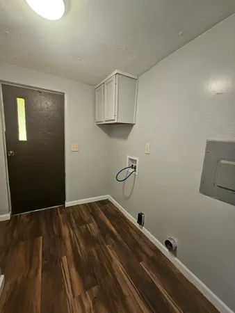 a view of a room with rack on the wall