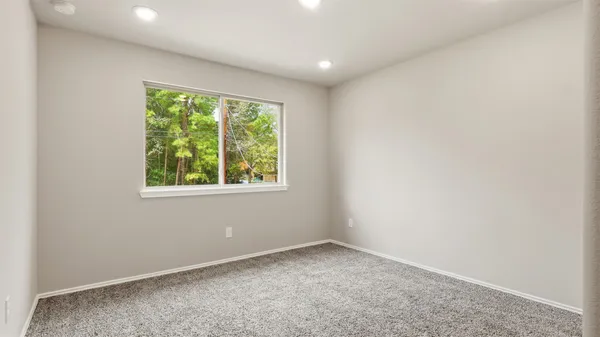an empty room with a window