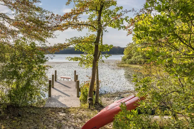 a view of yard from deck
