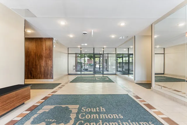 a view of a large hallway