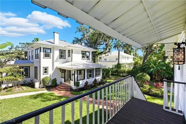 a view of a house with a balcony