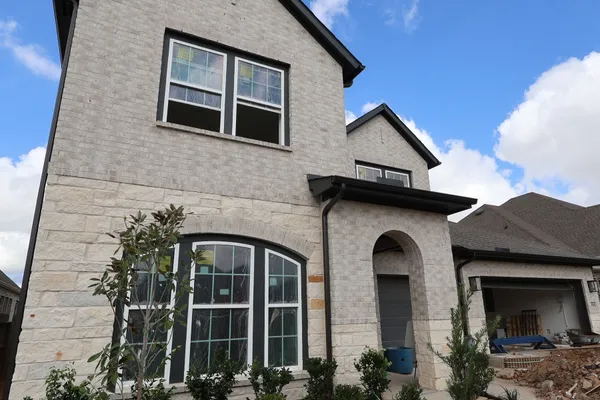 a front view of a house