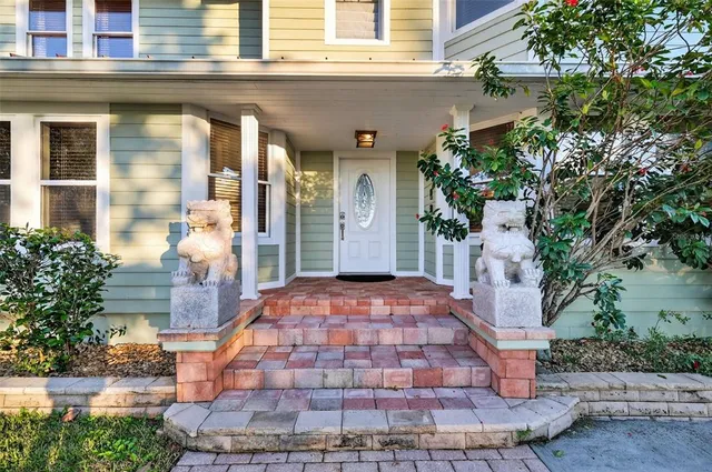 a front view of a house