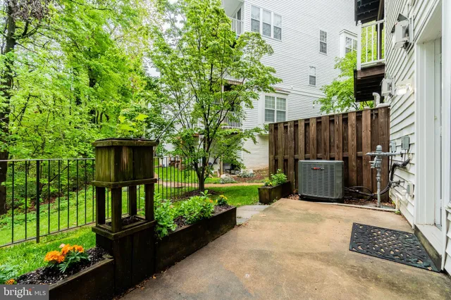 a view of a garden with pathway