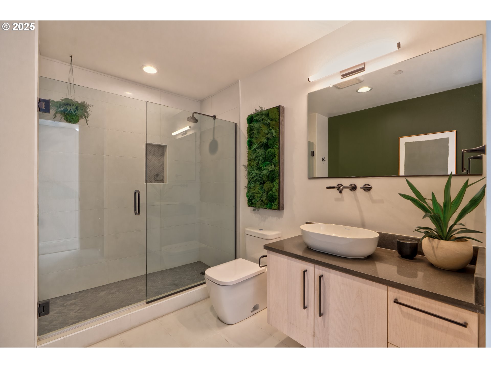 2805 Northwest Thurman Street Portland, OR 97210 - Photo 24 of 42 a bathroom with a double vanity sink mirror and toilet