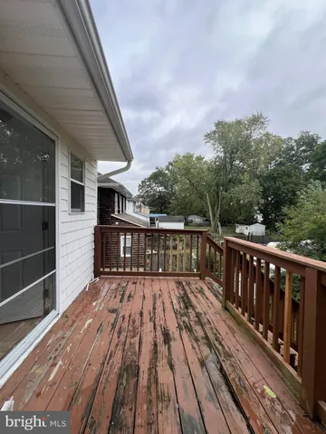a view of wooden deck