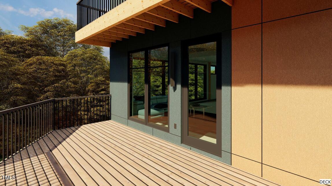 1709 Evergreen Avenue Raleigh, NC 27603 - Photo 5 of 6 a balcony with wooden floor