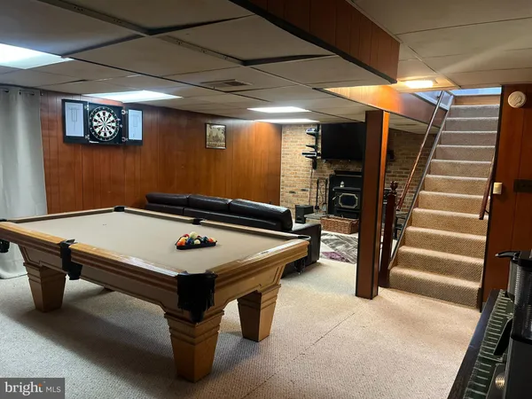 a room with furniture
