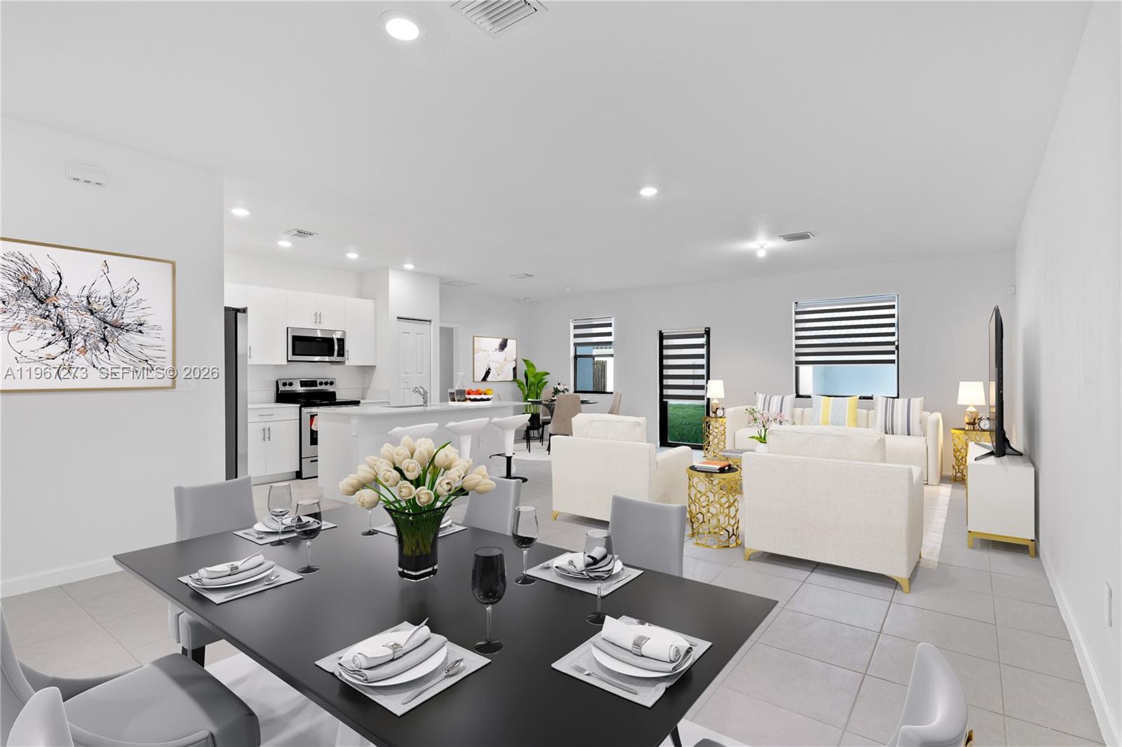 11947 Southwest 241 Terrace Homestead, FL 33032 - Photo 5 of 32 a living room with furniture and wooden floor