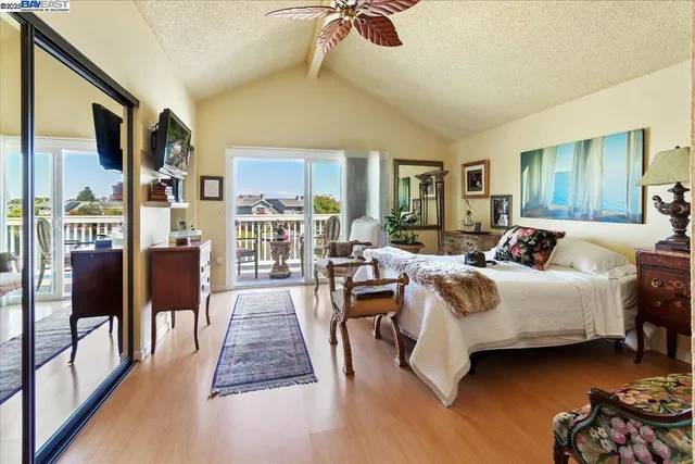 a view of a lake with houses