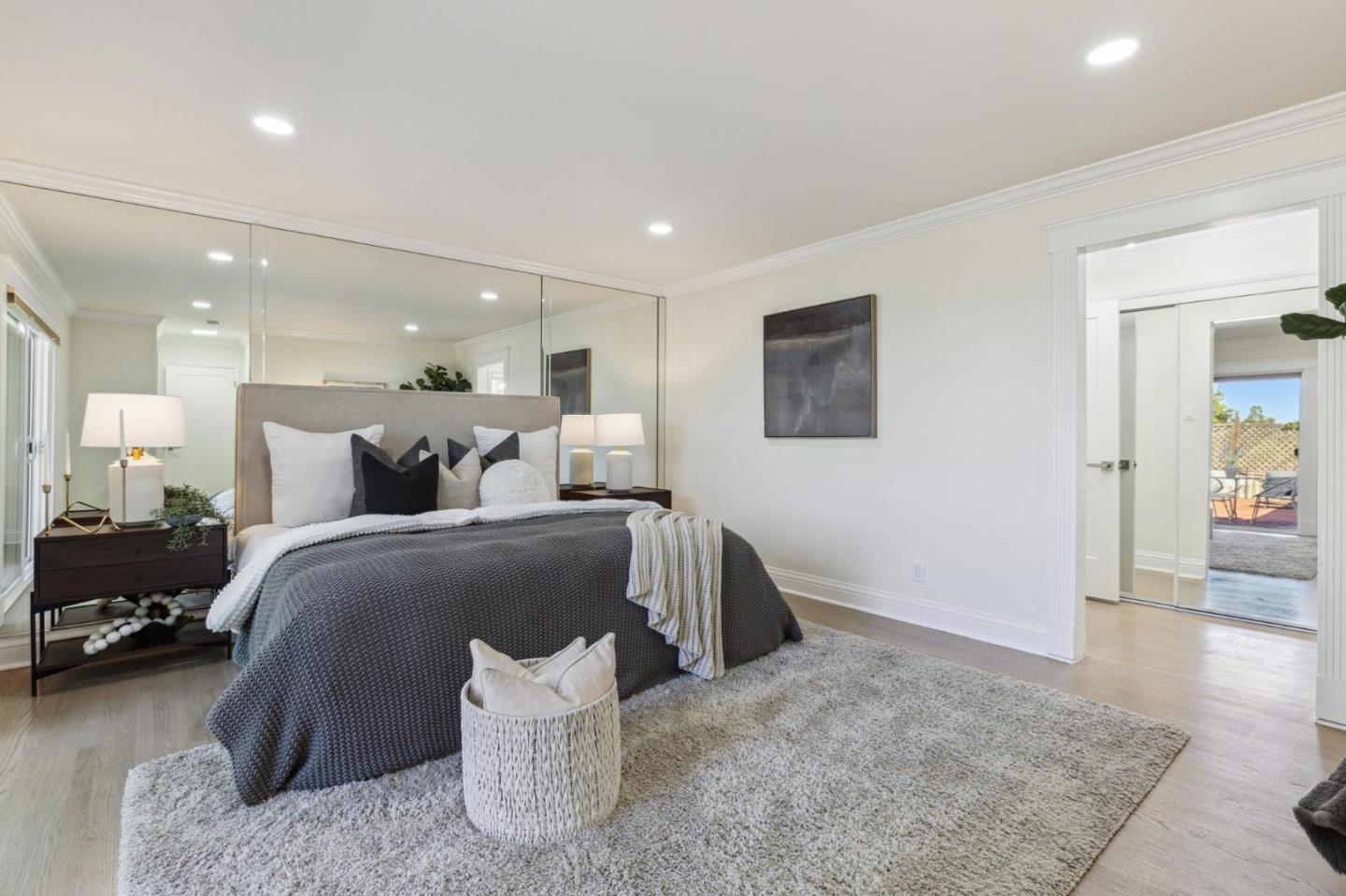 1225 Roble Road Millbrae, CA 94030 - Photo 20 of 42 a bed room with bed and mirror