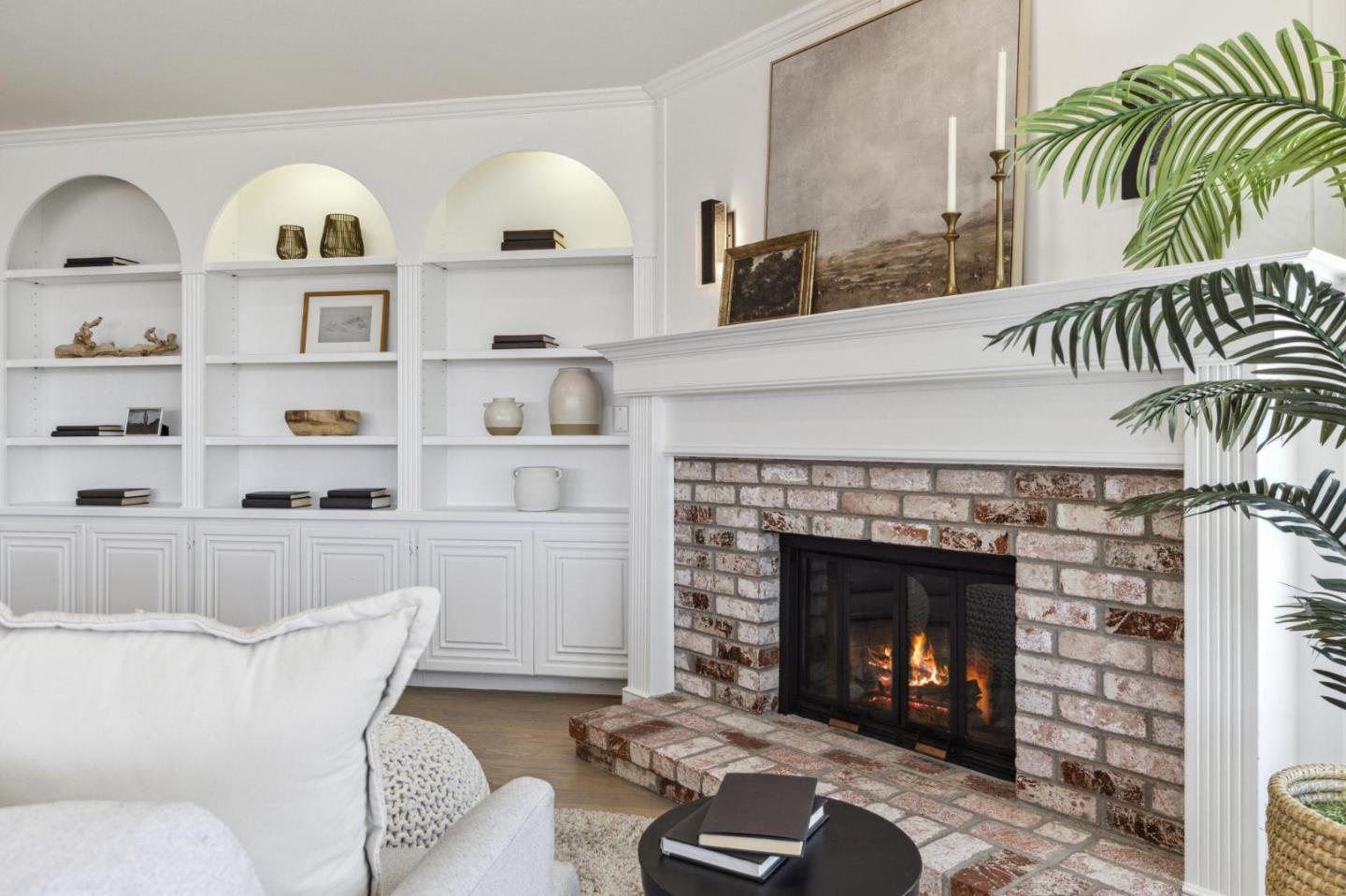 1225 Roble Road Millbrae, CA 94030 - Photo 9 of 42 a living room with furniture and a fireplace