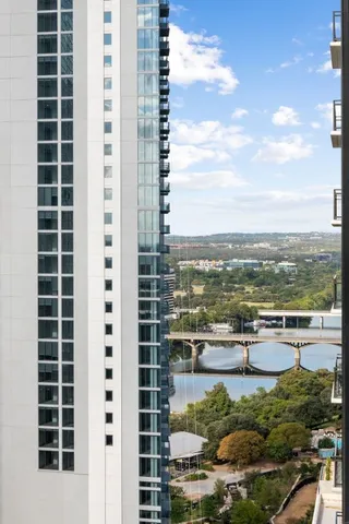 a view of a city with tall buildings