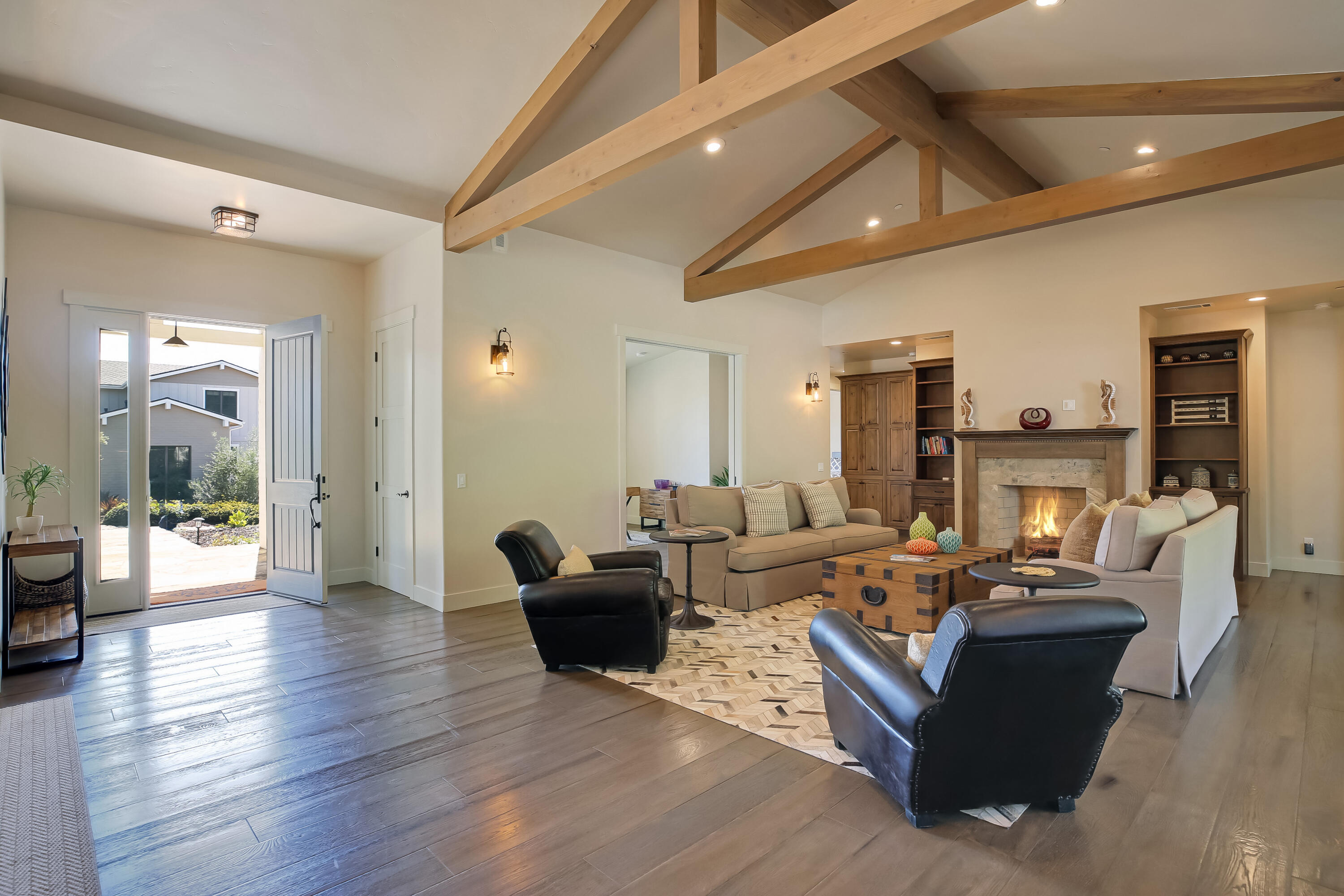 1030 Cambridge Drive Santa Barbara, CA 93111 - Photo 3 of 35 a living room with fireplace furniture and a wooden floor