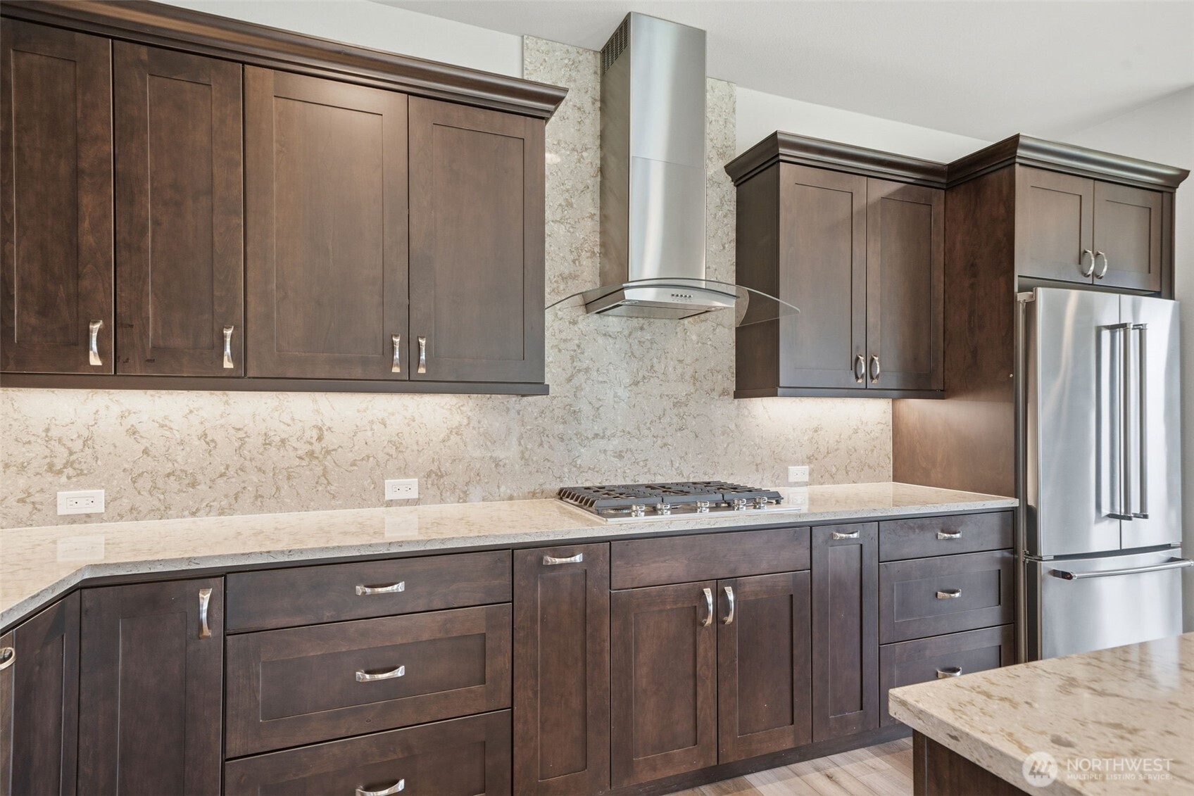 35 Viking Way Sequim, WA 98382 - Photo 18 of 39 a kitchen with granite countertop a sink cabinets and stainless steel appliances