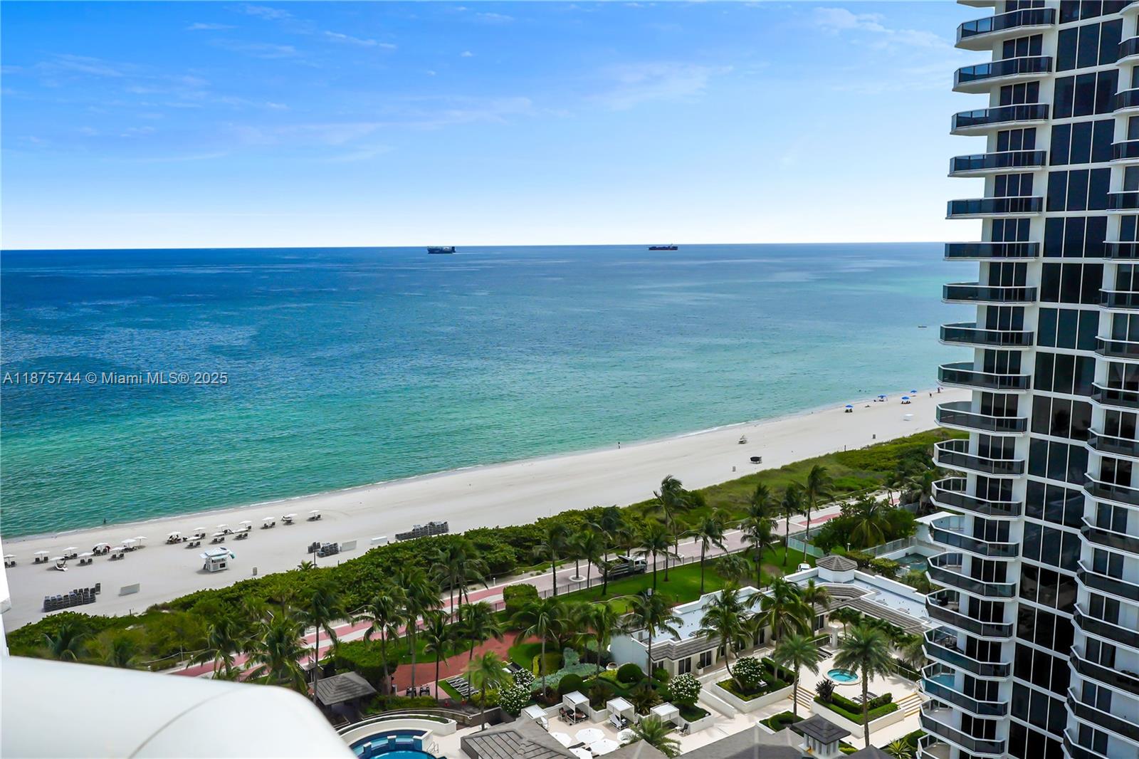4779 Collins Avenue, Unit 1805 Miami Beach, FL 33140 - Photo 14 of 39 a view of a garden with an ocean