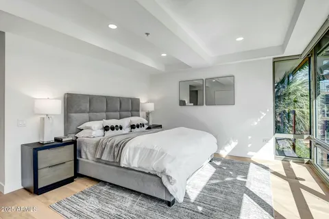 a view of an empty room with a balcony