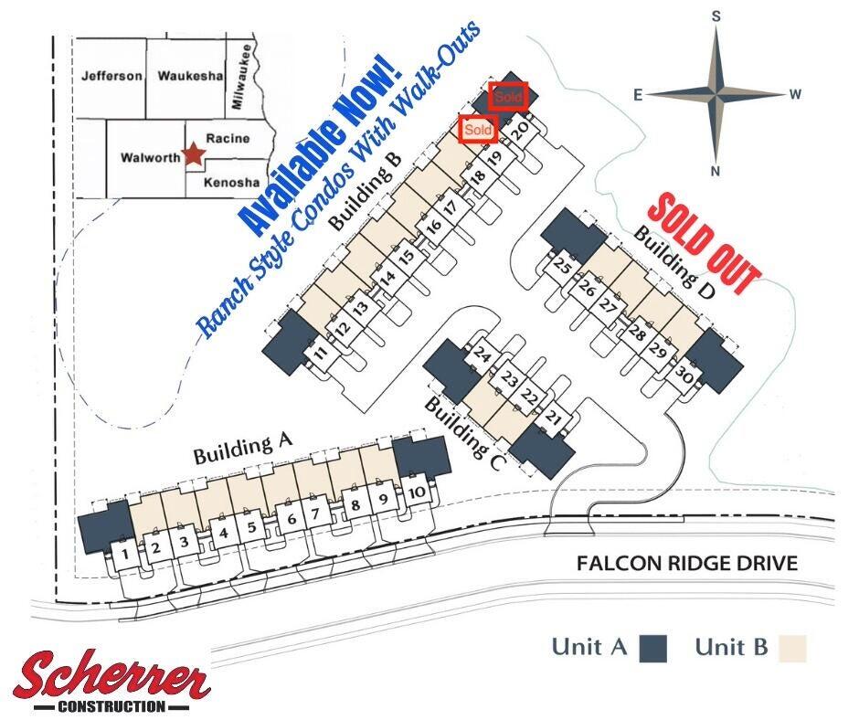 405 Falcon Ridge Drive, Unit 13 Burlington, WI 53105 - Photo 30 of 30 site layout