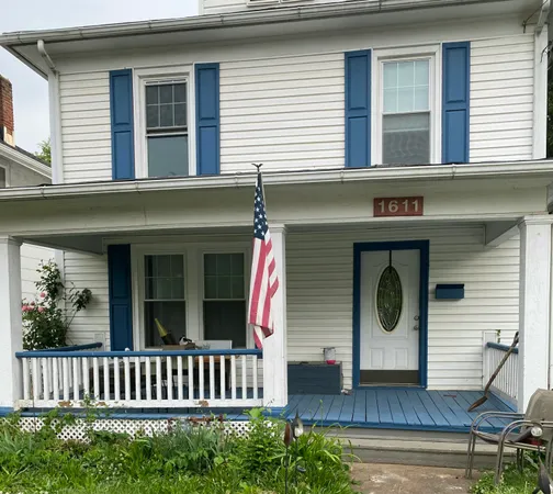 a view of a house with a porch