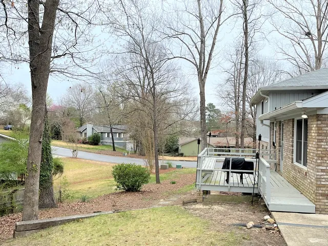 a view of a lake with houses