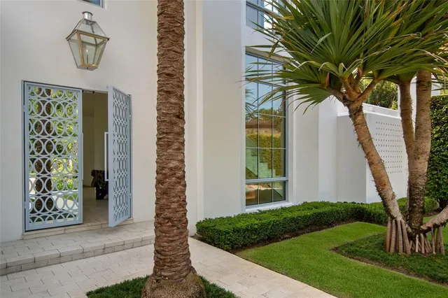 a view of a house with a garden