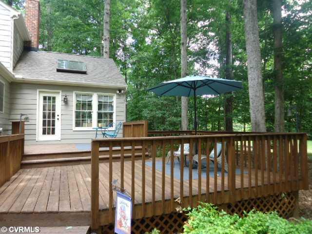 1431 Kingscross Road Midlothian, VA 23114 - Photo 17 of 21 Exterior Back - Upper level deck is 10 x 12; lower level deck is 14 x 18.